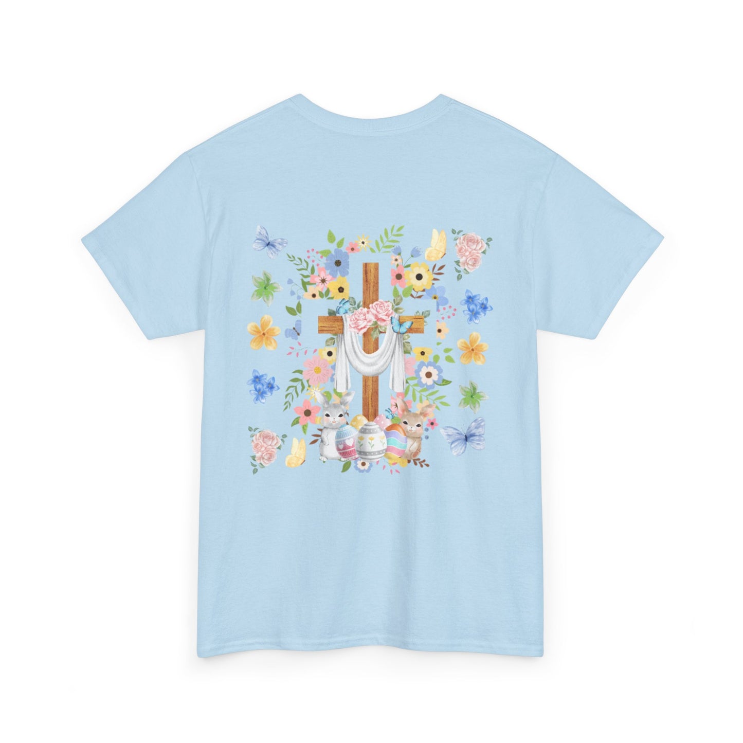 Just a Girl Who Loves God Cross & Flower T-Shirt — Christian Faith Tee