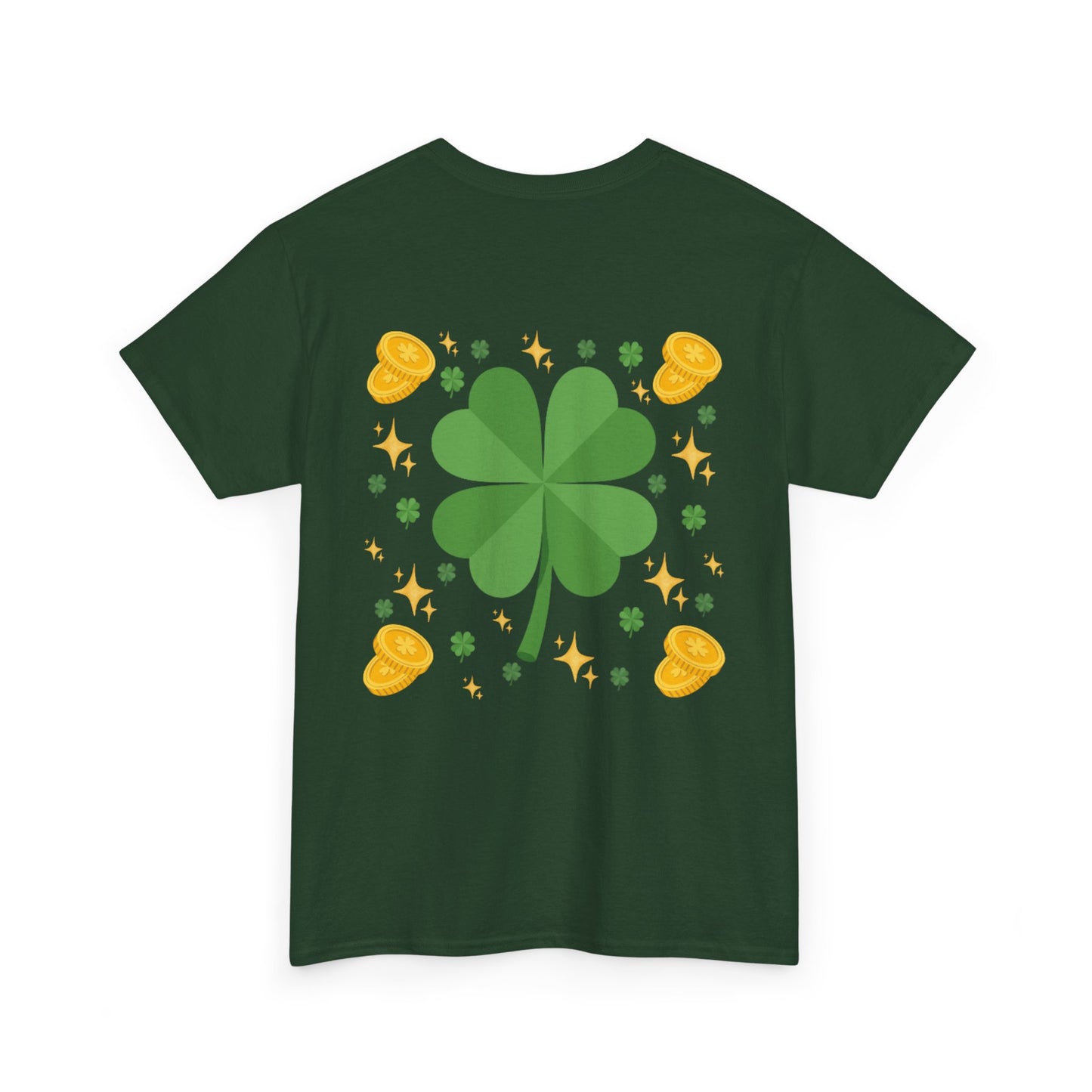 Happy St. Patrick's Day Clover Design Celebration Tee - Cotton Unisex Graphic Tee