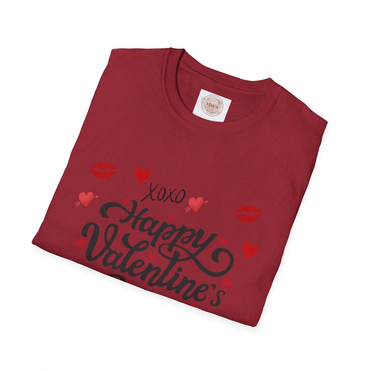 Valentine's Day Heart XOXO Design - Unisex Softstyle T-Shirt