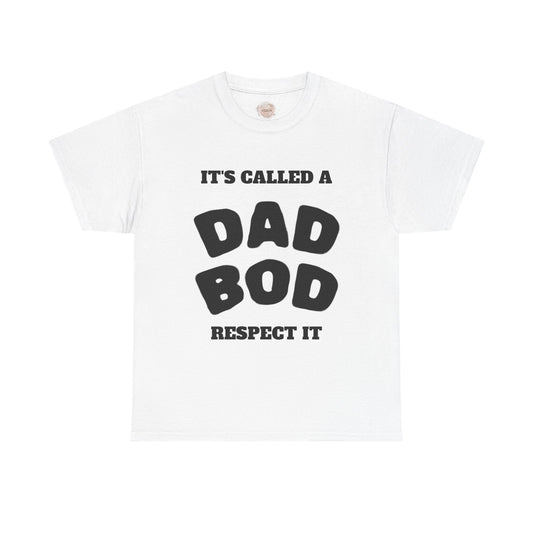 Dad Bod Unisex Heavy Cotton Tee, Funny T-Shirt for Dads, Gifts for Father's Day, Casual Wear, Humor Shirt, Relaxed Fit Tee