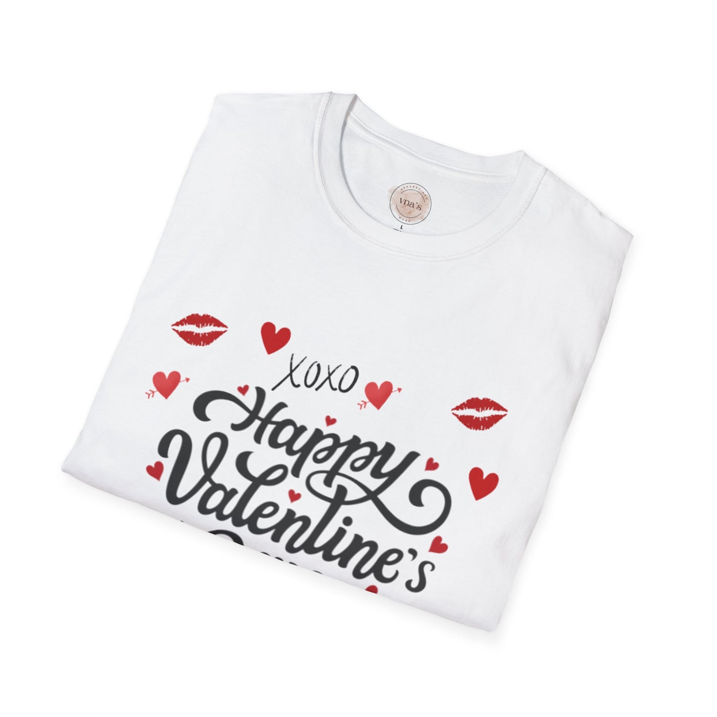 Valentine's Day Heart XOXO Design - Unisex Softstyle T-Shirt