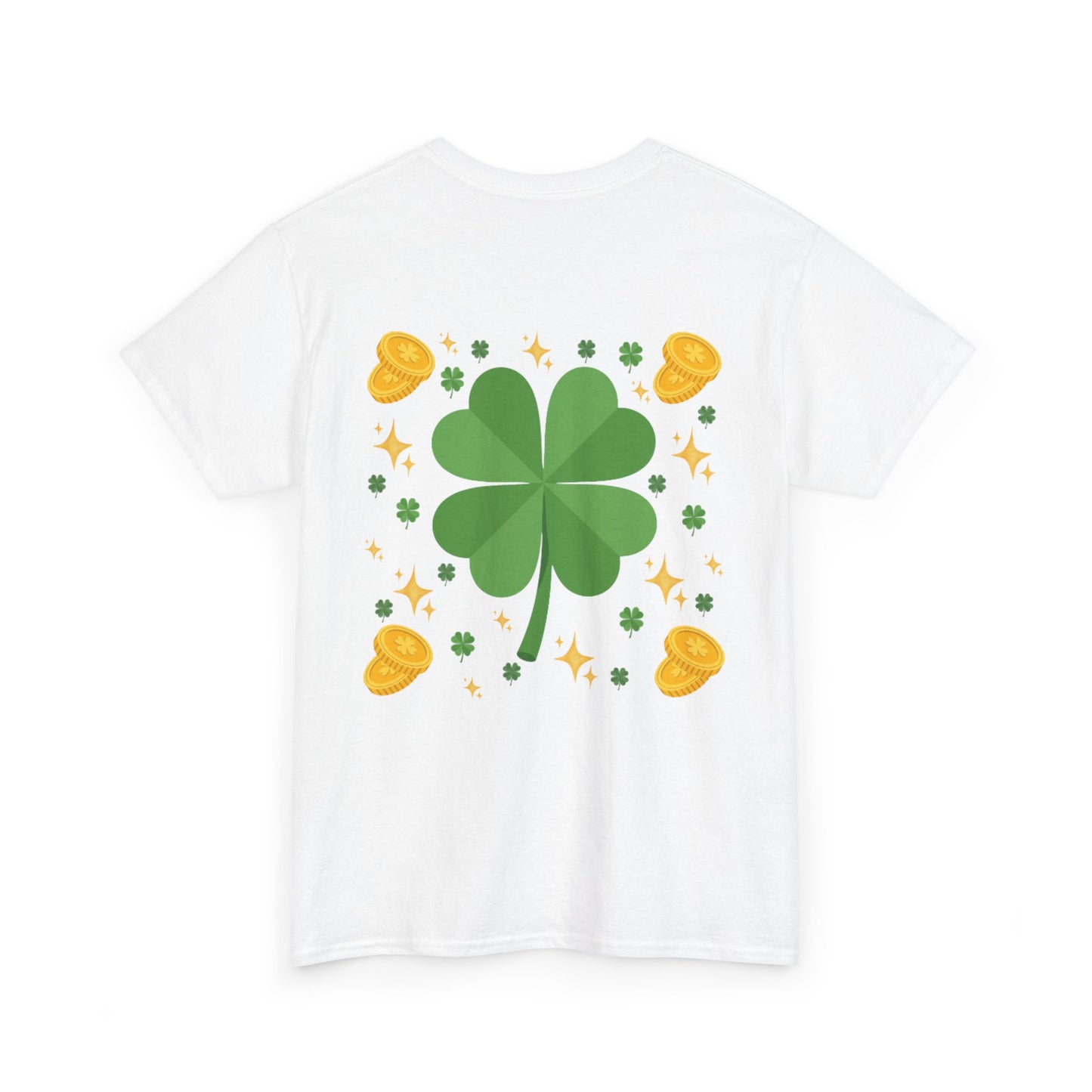 Happy St. Patrick's Day Clover Design Celebration Tee - Cotton Unisex Graphic Tee