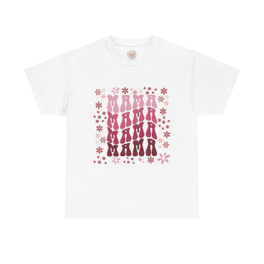 Bold Pink Mama Flower Design T-Shirt — Mother’s Day Gift