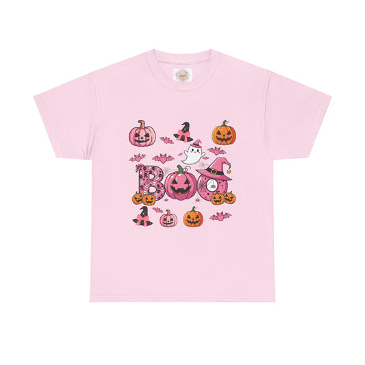 Cute Pink "Boo" Jack-O'-Lantern Halloween T-Shirt
