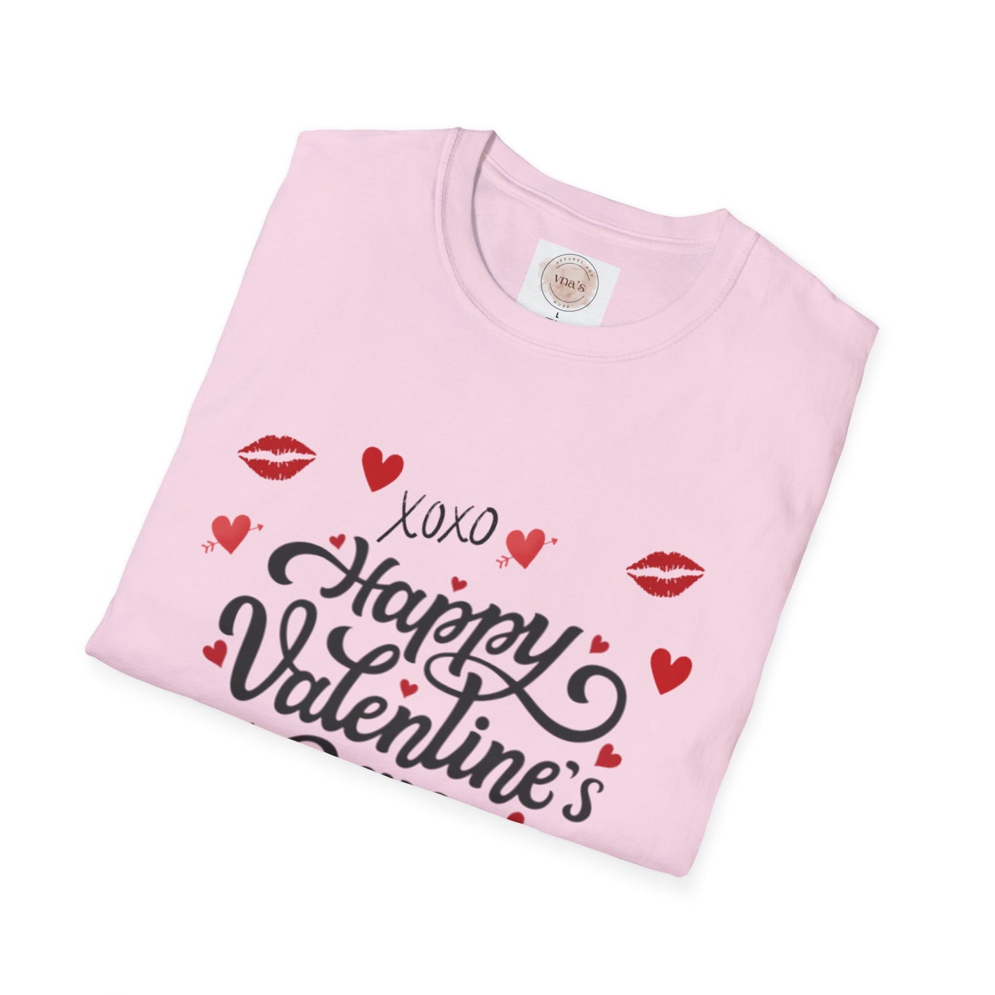 Valentine's Day Heart XOXO Design - Unisex Softstyle T-Shirt