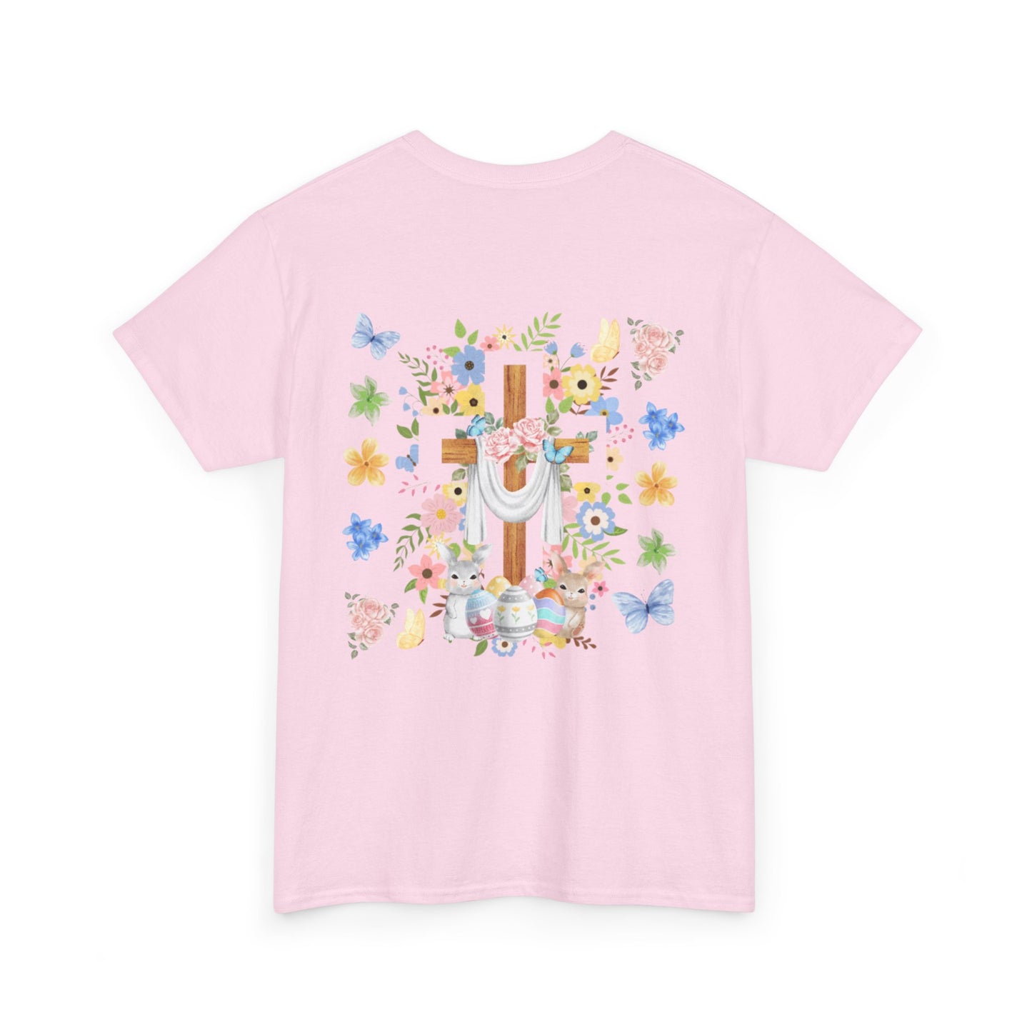 Just a Girl Who Loves God Cross & Flower T-Shirt — Christian Faith Tee