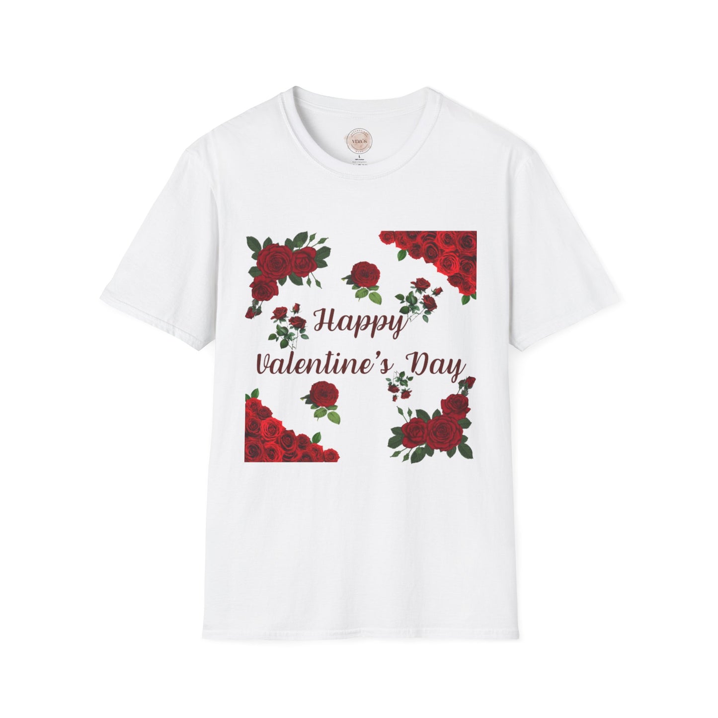 Valentine's Day Rose Design - Unisex Softstyle T-Shirt