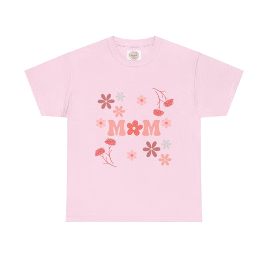 Bold Pink Mom Flower Design T-Shirt — Mother’s Day Gift