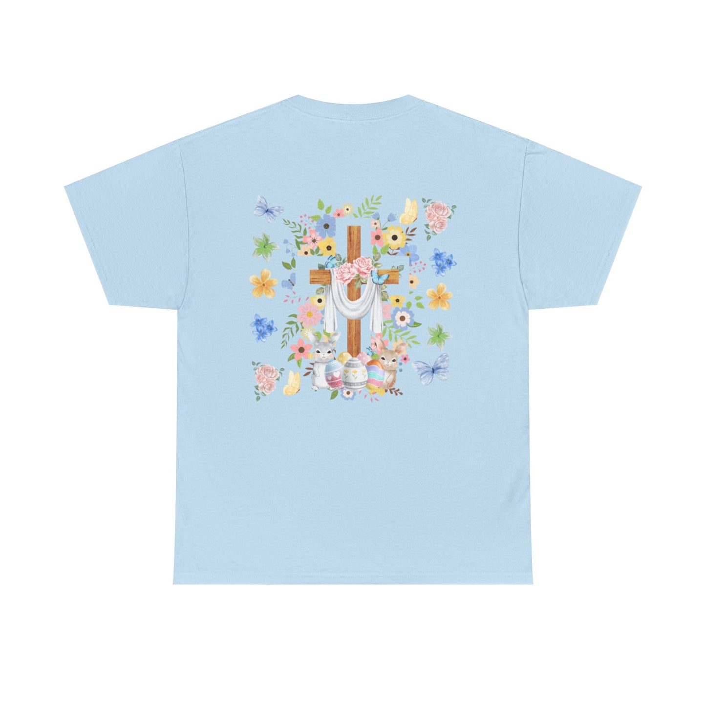 Just a Girl Who Loves God Cross & Flower T-Shirt — Christian Faith Tee