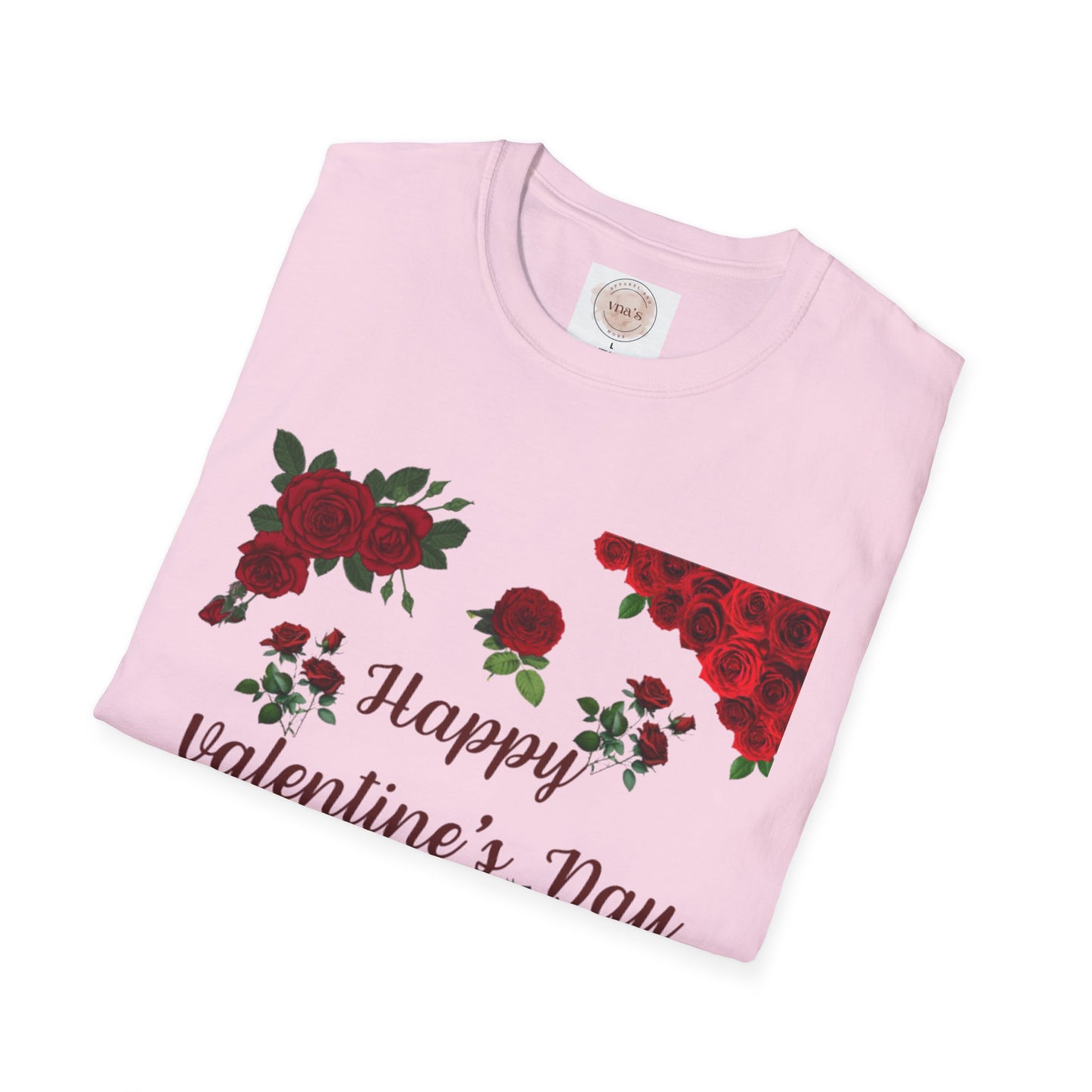Valentine's Day Rose Design - Unisex Softstyle T-Shirt