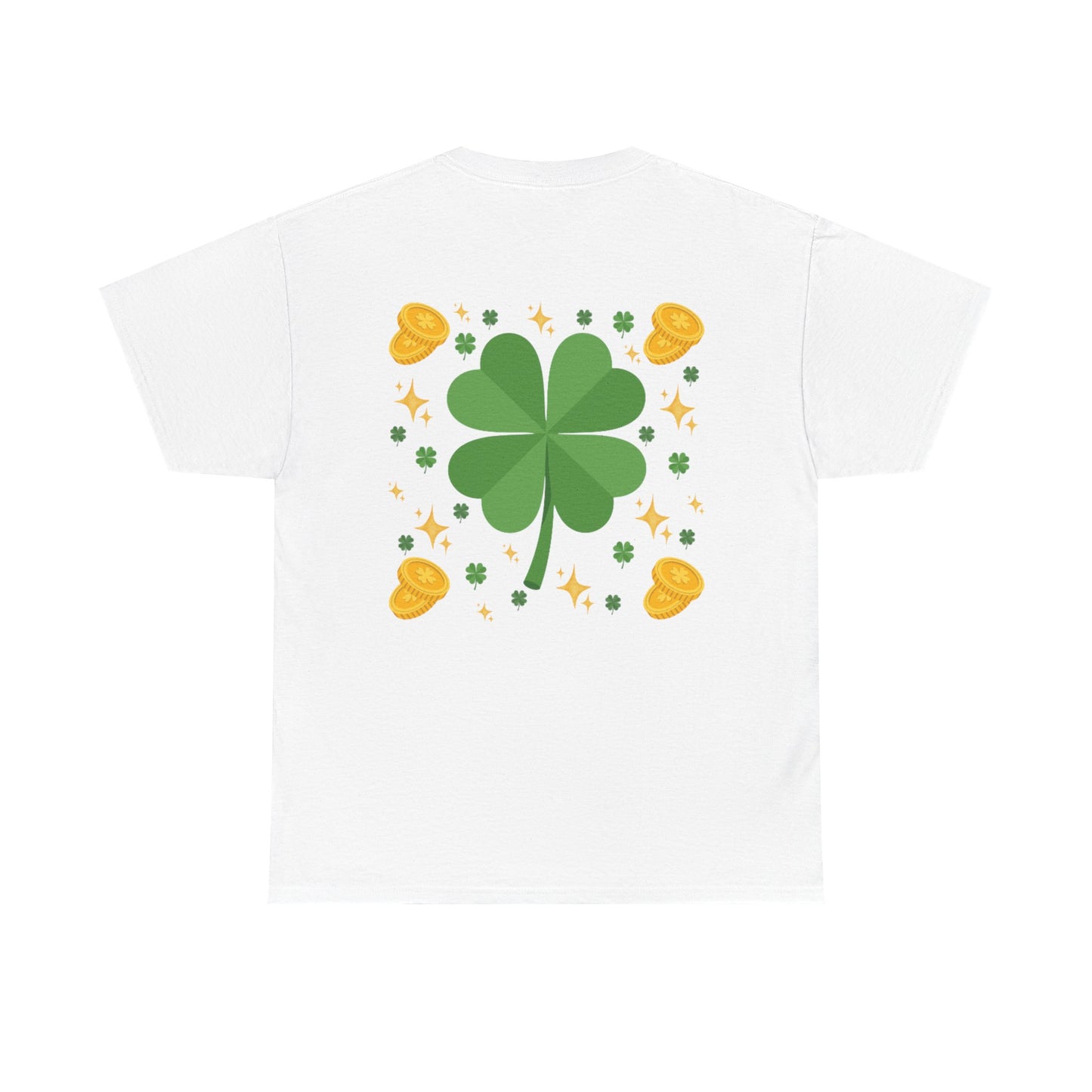 Happy St. Patrick's Day Clover Design Celebration Tee - Cotton Unisex Graphic Tee