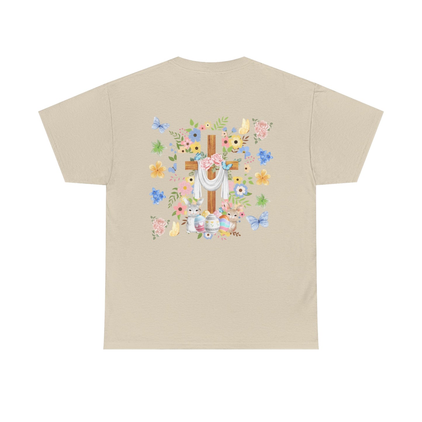 Just a Girl Who Loves God Cross & Flower T-Shirt — Christian Faith Tee