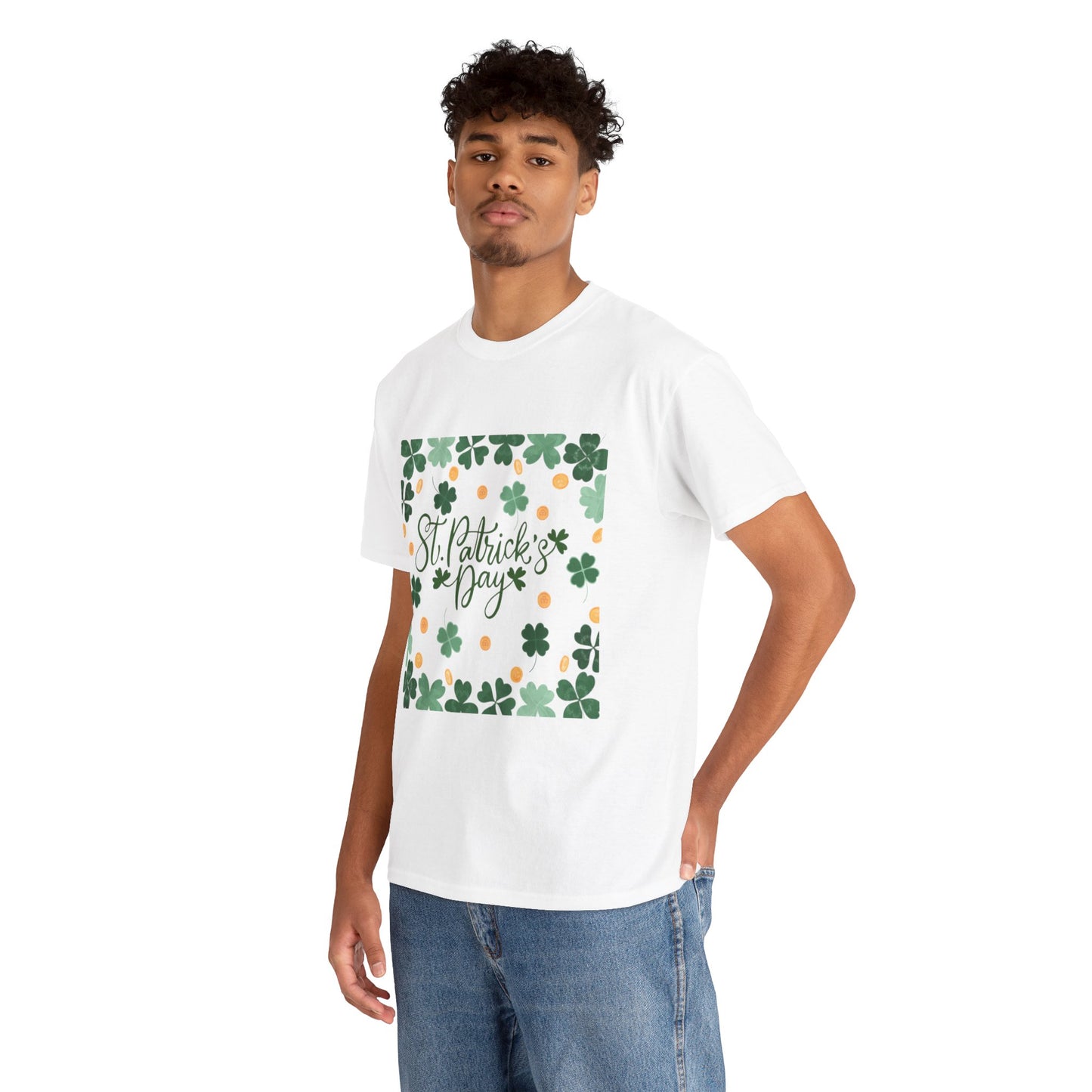 St. Patrick's Day Clover and Coin Celebration Tee - Cotton Unisex Graphic Tee