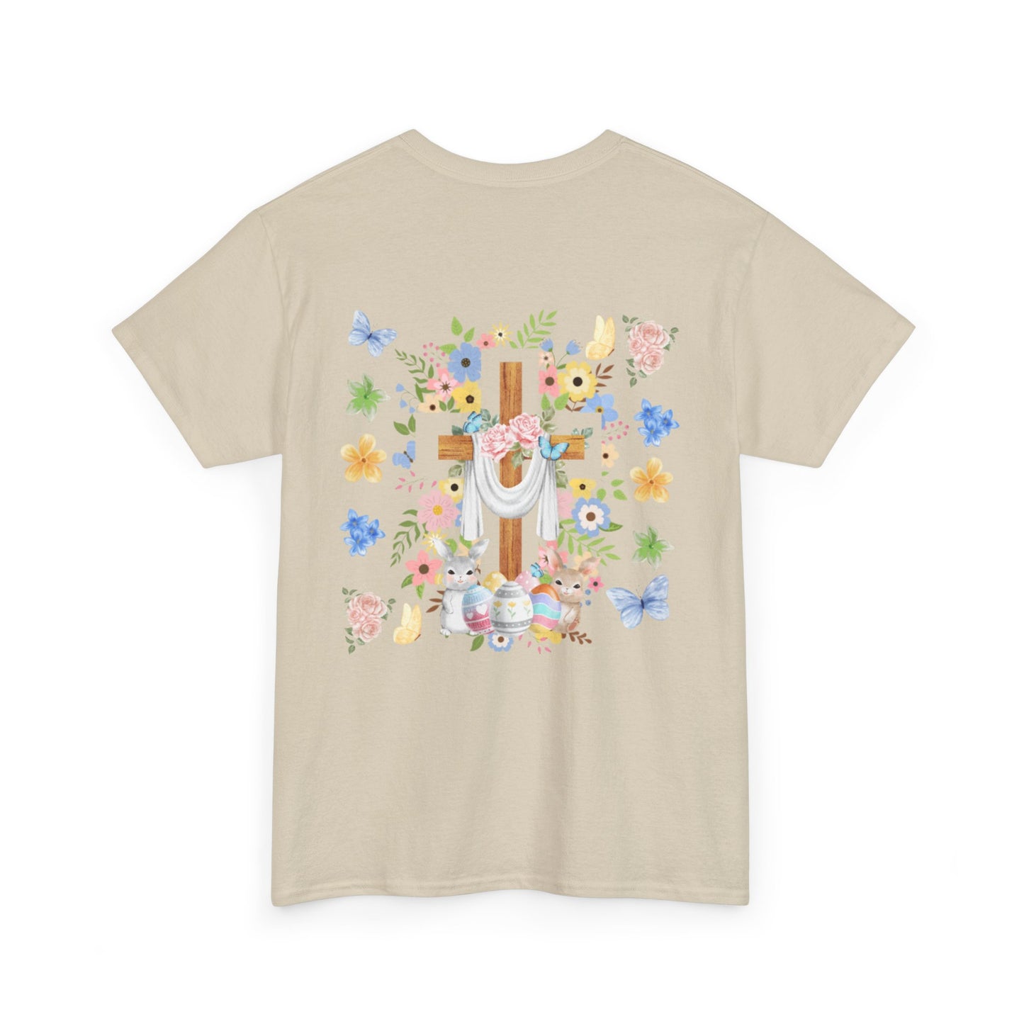 Just a Girl Who Loves God Cross & Flower T-Shirt — Christian Faith Tee