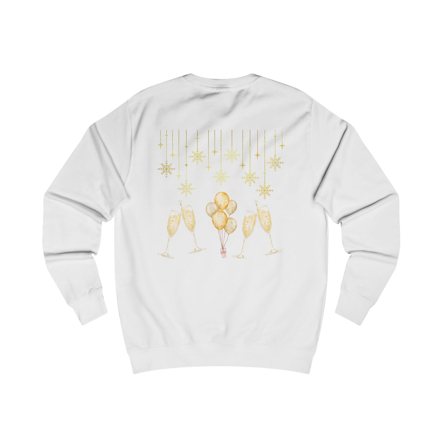 Happy New Year Gold Sweatshirt — Metallic Festive Holiday Crewneck