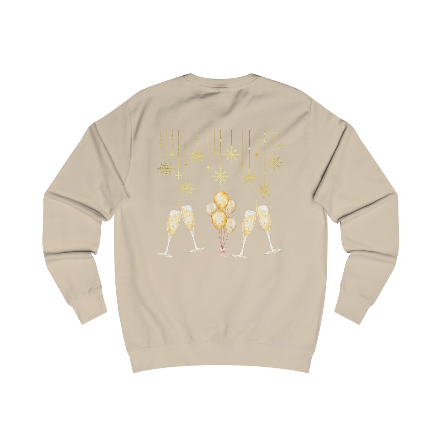 Happy New Year Gold Sweatshirt — Metallic Festive Holiday Crewneck