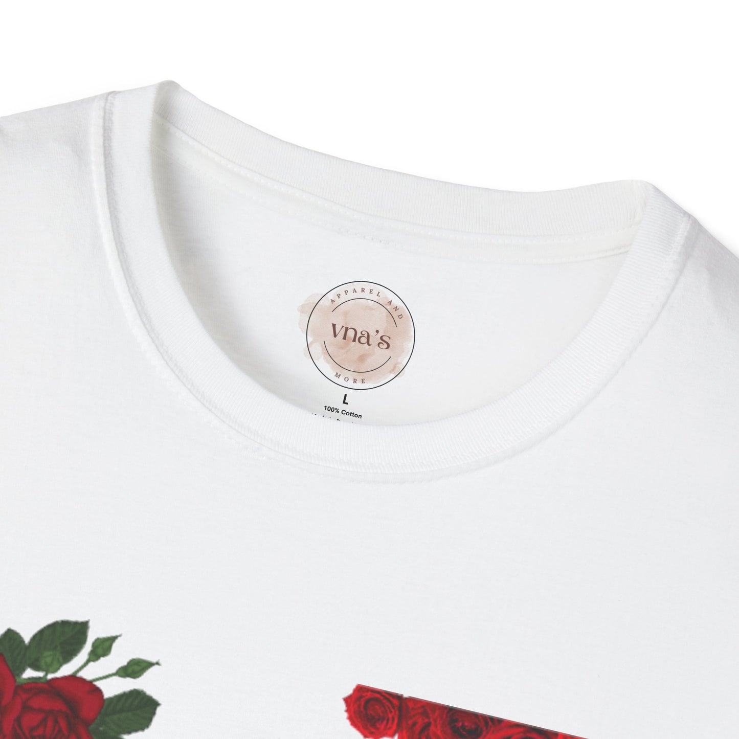 Valentine's Day Rose Design - Unisex Softstyle T-Shirt