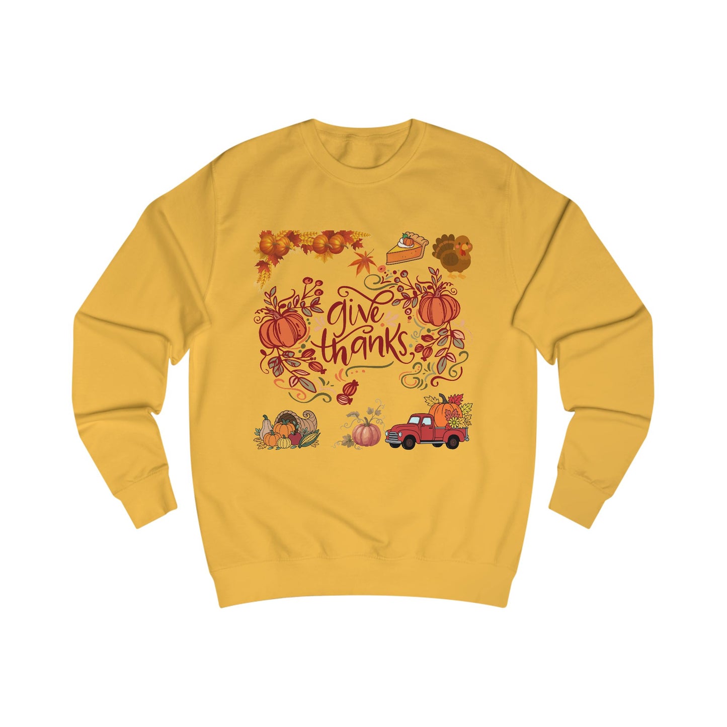 Thanksgiving "Give Thanks" Sweatshirt — Cozy Holiday Pullover