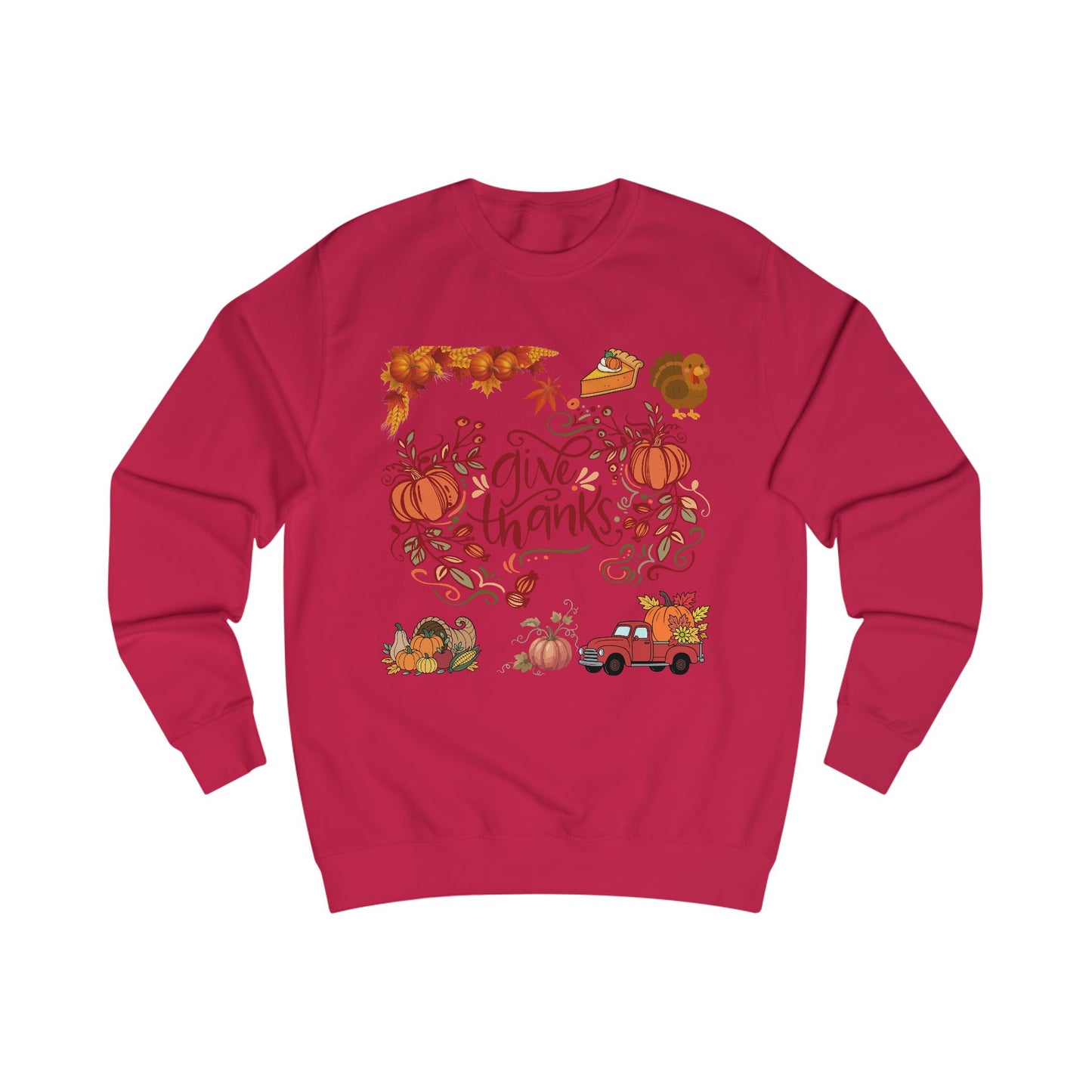 Thanksgiving "Give Thanks" Sweatshirt — Cozy Holiday Pullover