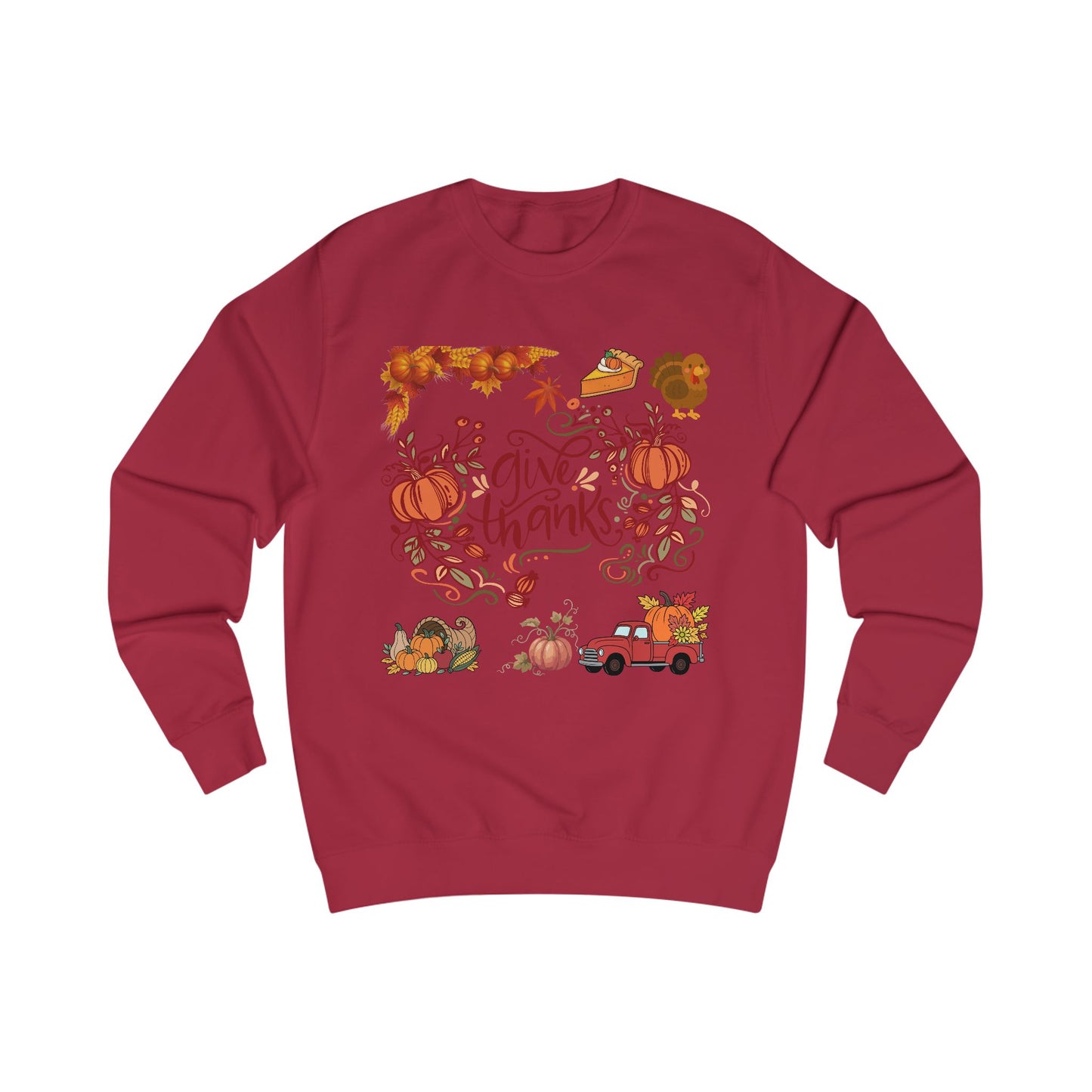 Thanksgiving "Give Thanks" Sweatshirt — Cozy Holiday Pullover
