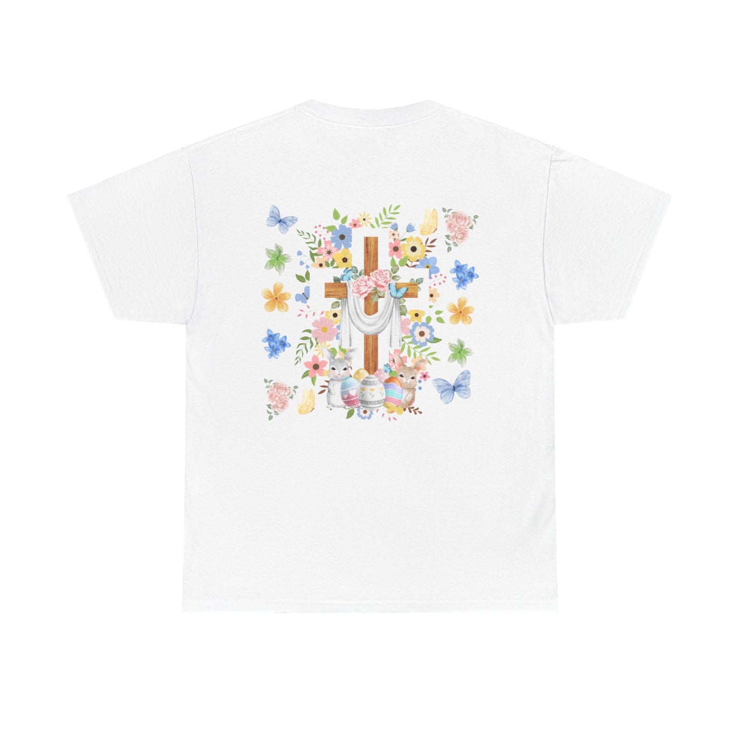 Just a Girl Who Loves God Cross & Flower T-Shirt — Christian Faith Tee