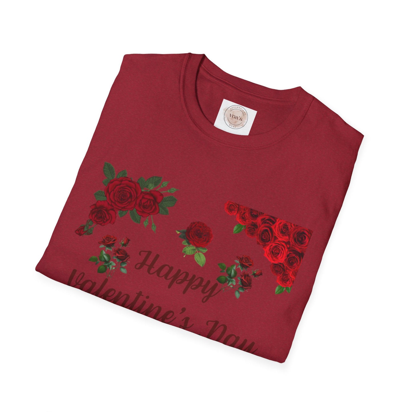 Valentine's Day Rose Design - Unisex Softstyle T-Shirt