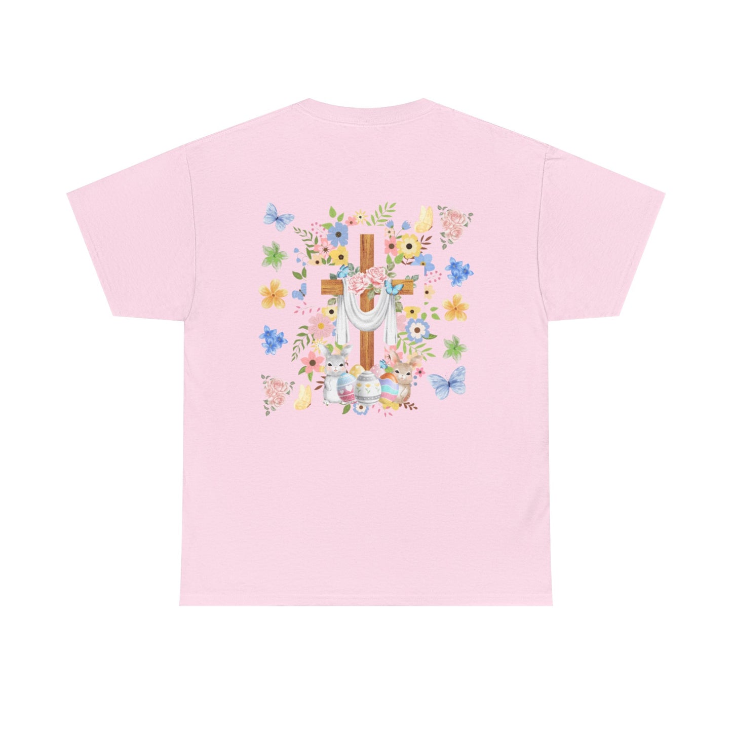 Just a Girl Who Loves God Cross & Flower T-Shirt — Christian Faith Tee