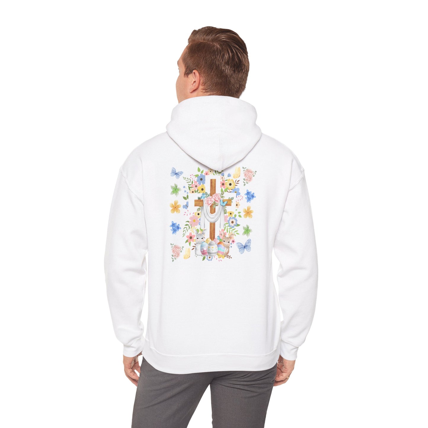 Just a Girl Who Loves God — Cross & Flower Hoodie