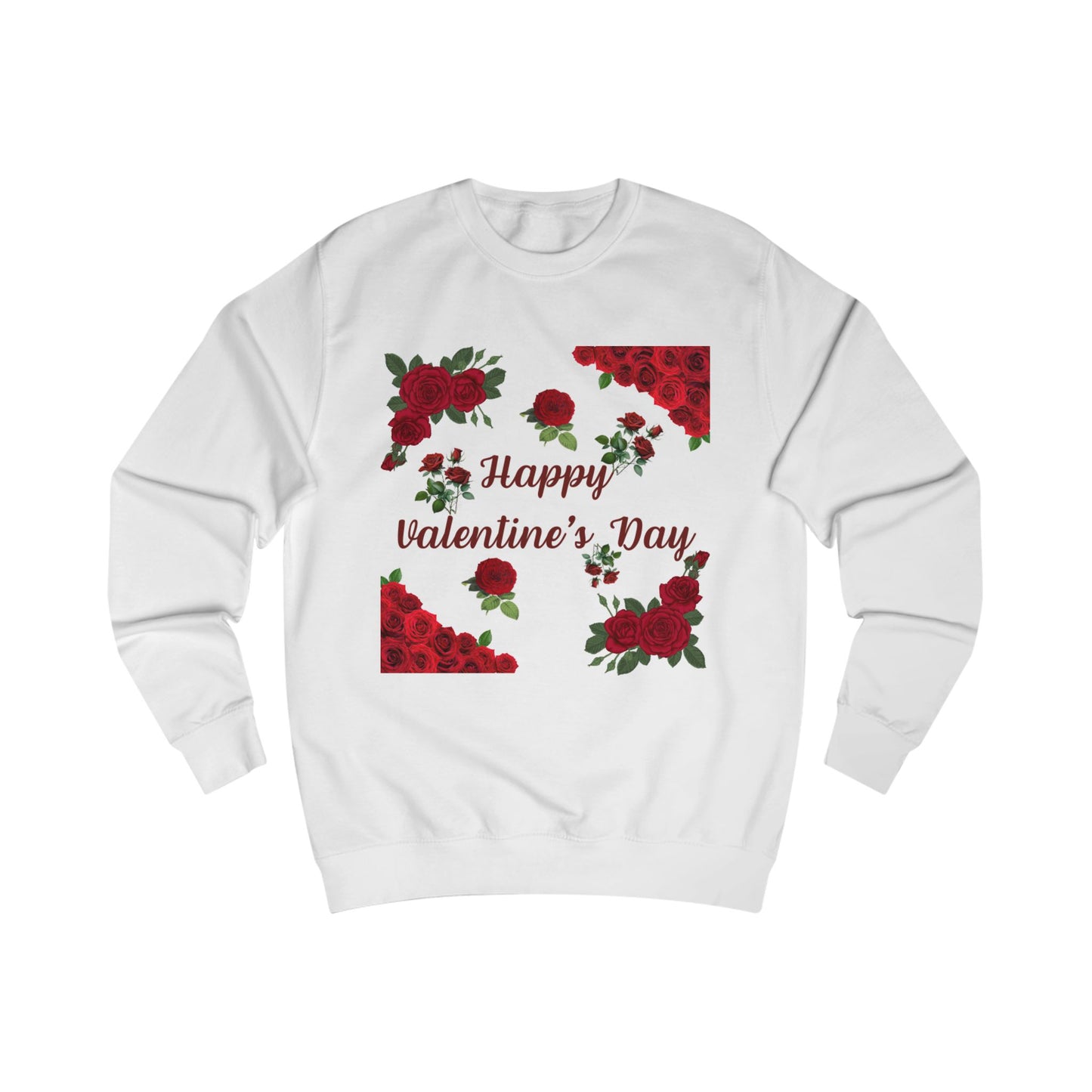 Valentine's Day Sweatshirt — Fun Romantic Rose Graphic Pullover