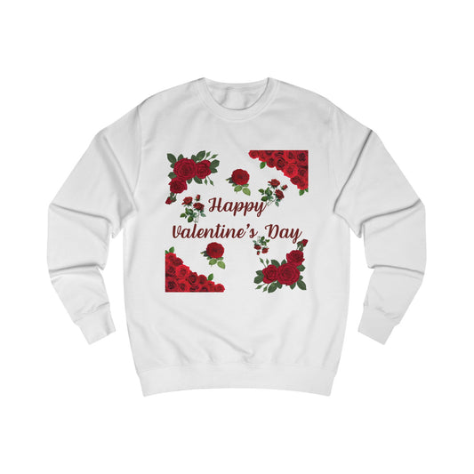 Valentine's Day Sweatshirt — Fun Romantic Rose Graphic Pullover