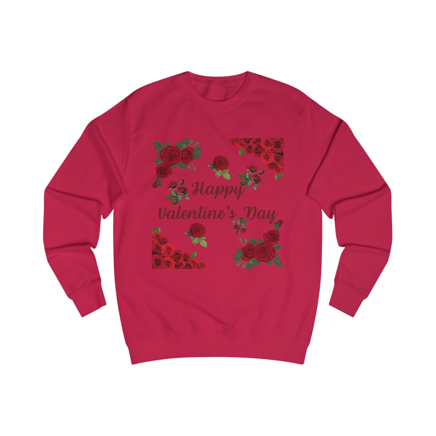 Valentine's Day Sweatshirt — Fun Romantic Rose Graphic Pullover
