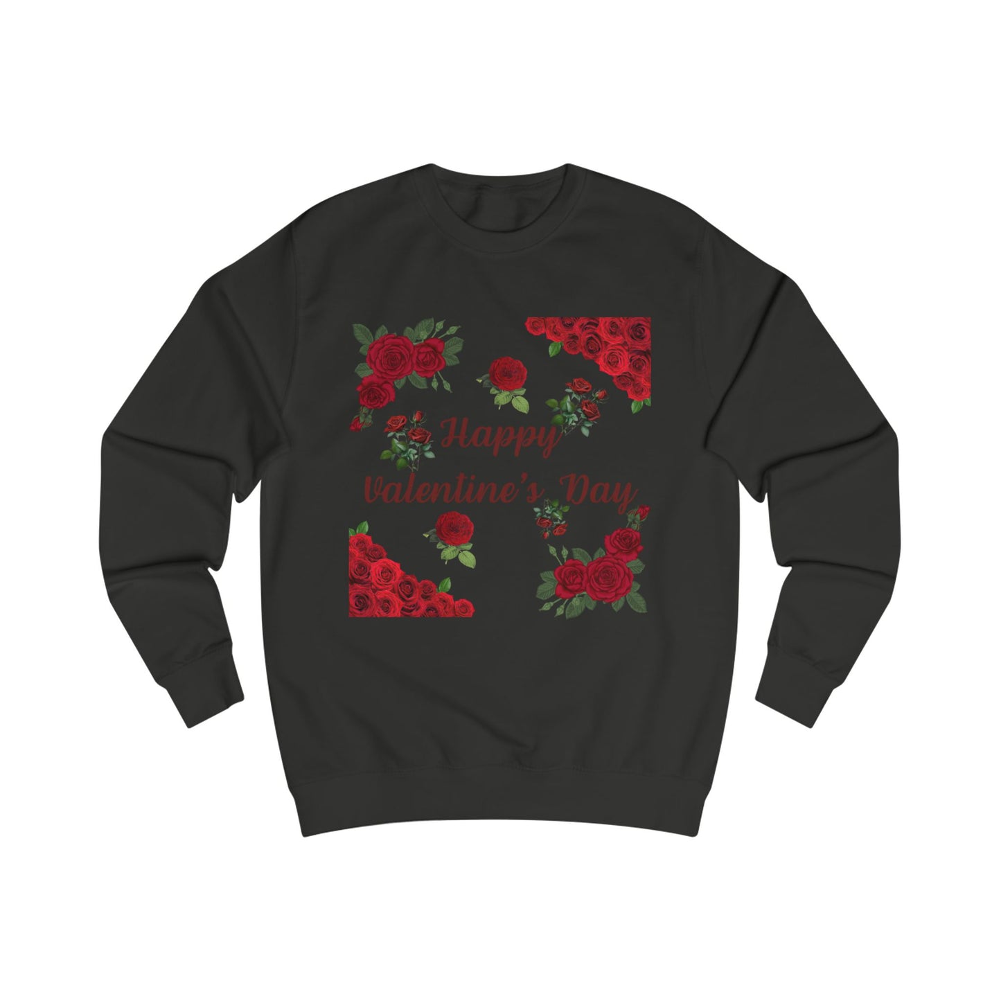 Valentine's Day Sweatshirt — Fun Romantic Rose Graphic Pullover