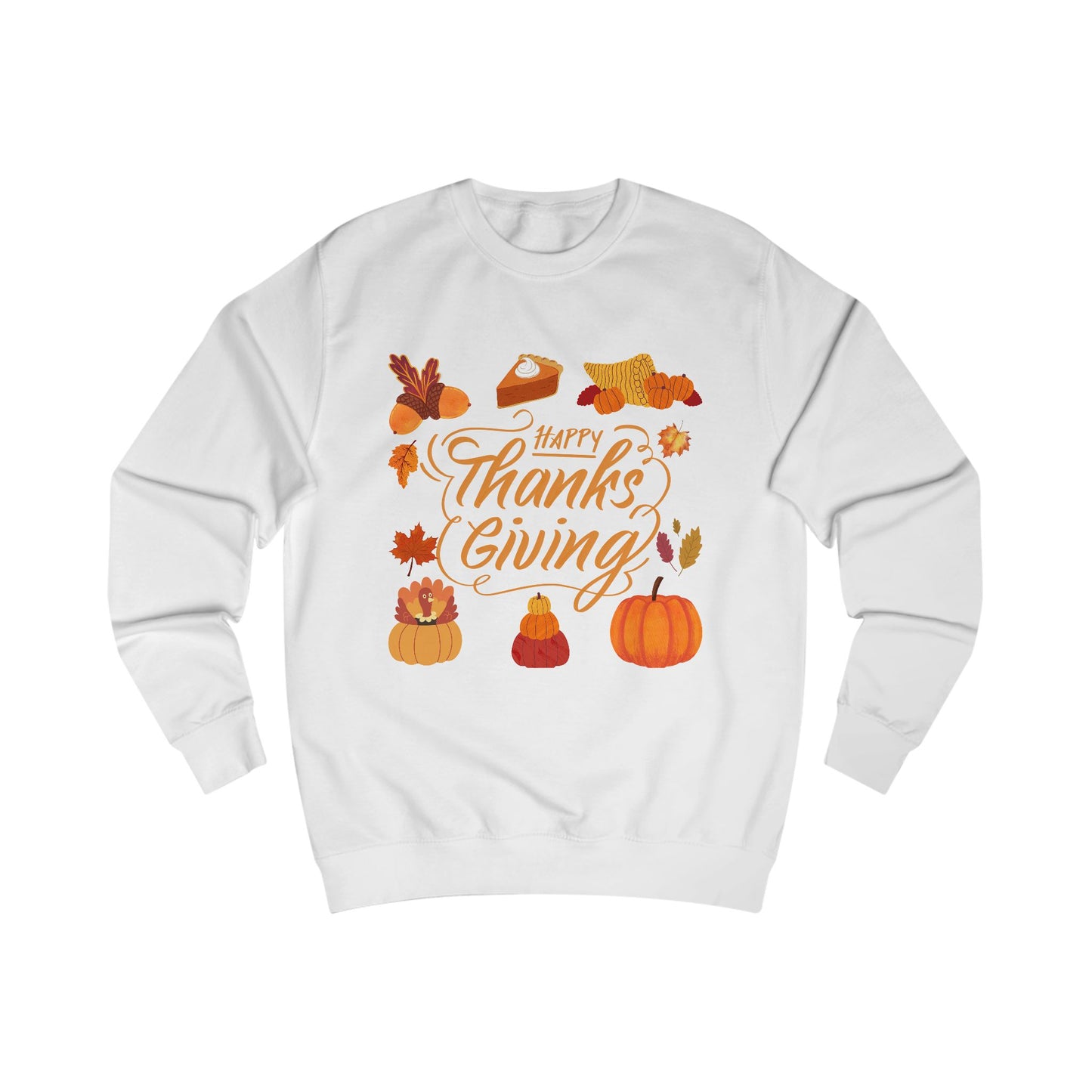 Happy Thanksgiving Sweatshirt — Cozy Holiday Turkey Sweater