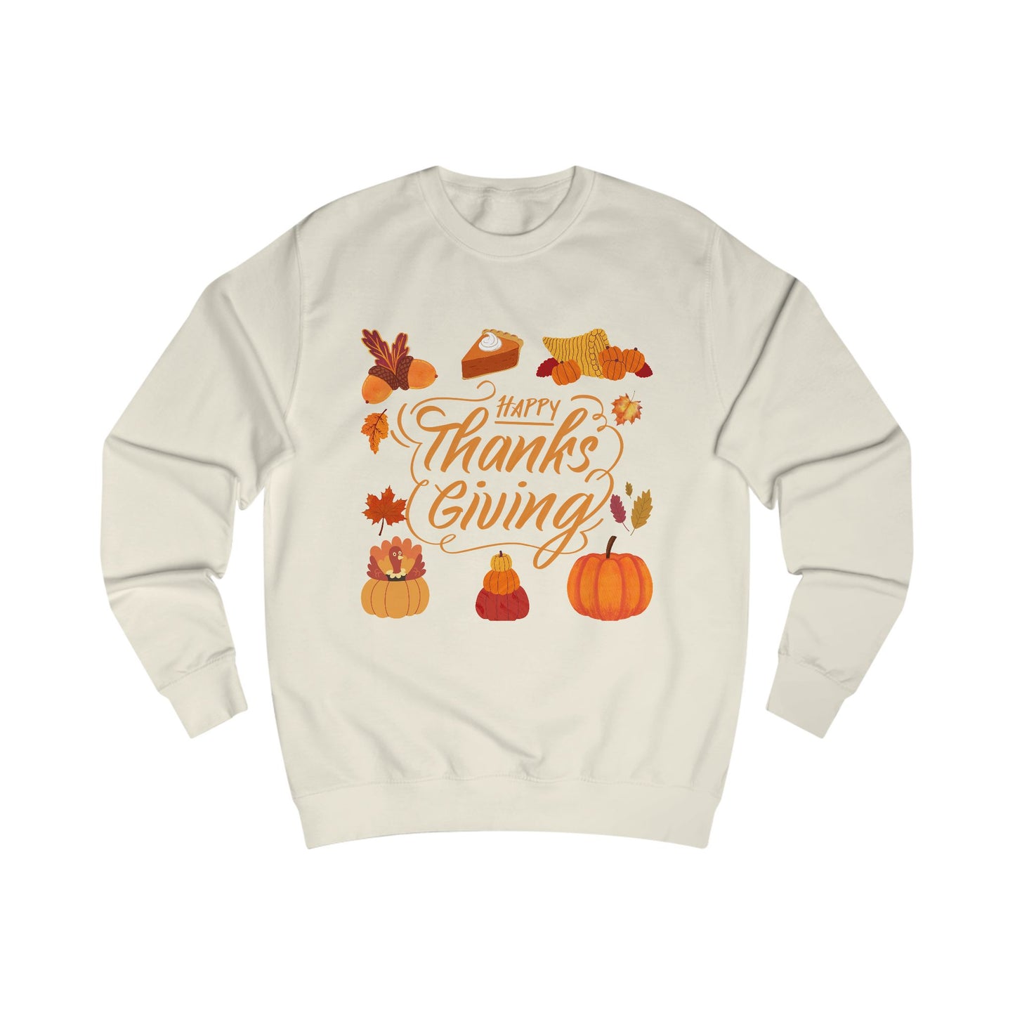Happy Thanksgiving Sweatshirt — Cozy Holiday Turkey Sweater