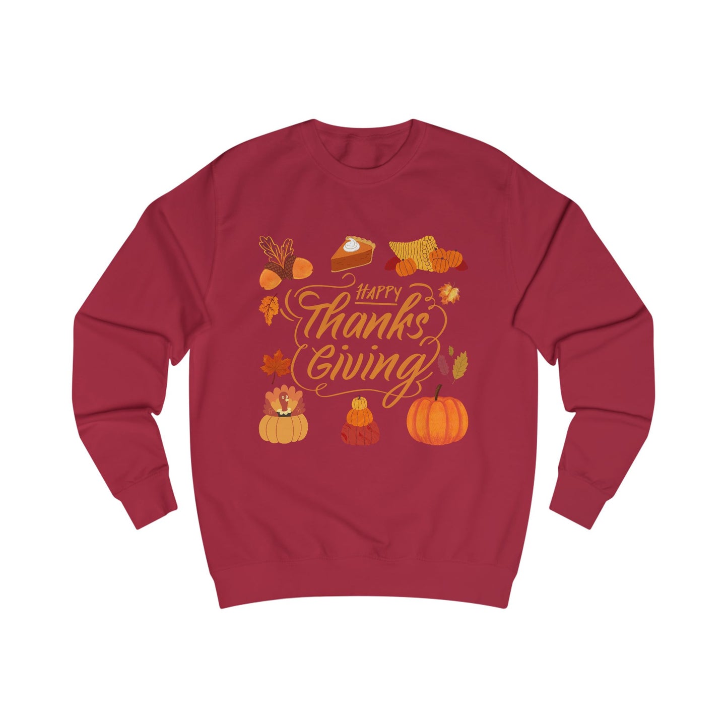 Happy Thanksgiving Sweatshirt — Cozy Holiday Turkey Sweater