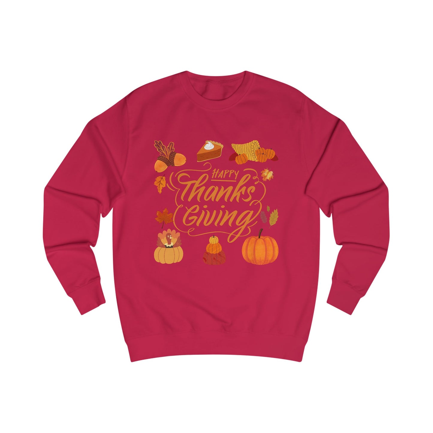Happy Thanksgiving Sweatshirt — Cozy Holiday Turkey Sweater