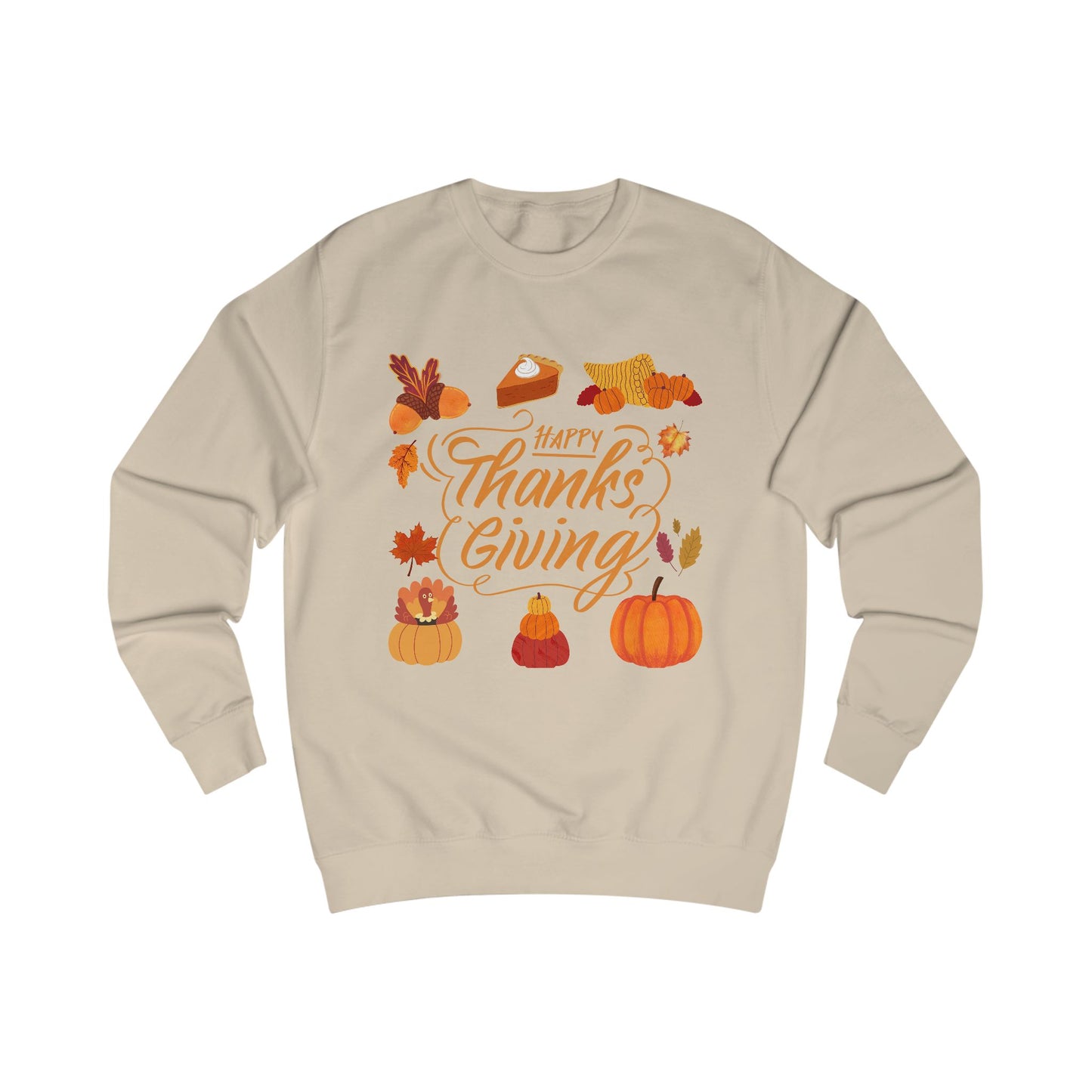 Happy Thanksgiving Sweatshirt — Cozy Holiday Turkey Sweater