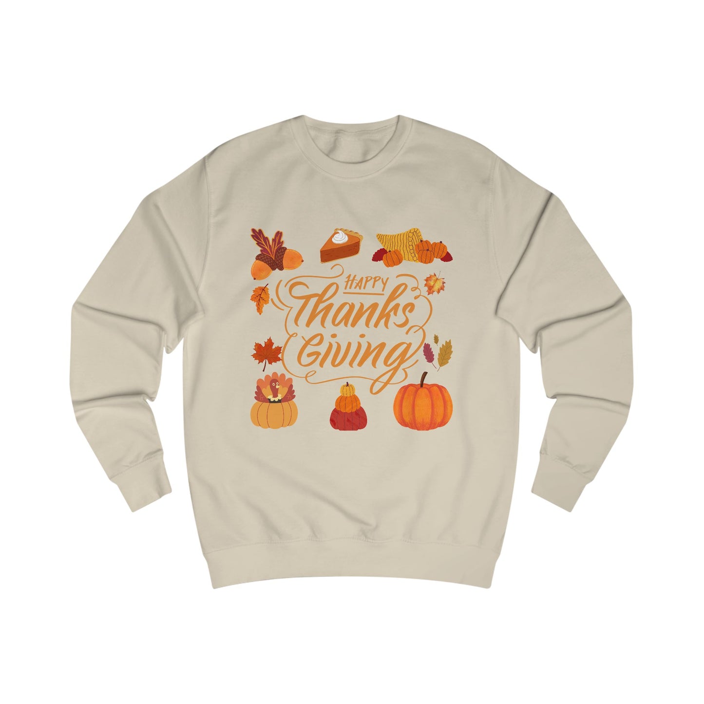 Happy Thanksgiving Sweatshirt — Cozy Holiday Turkey Sweater