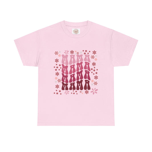 Bold Pink Mama Flower Design T-Shirt — Mother’s Day Gift