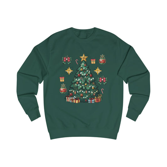 Green Christmas Tree Sweatshirt - Holiday Crewneck