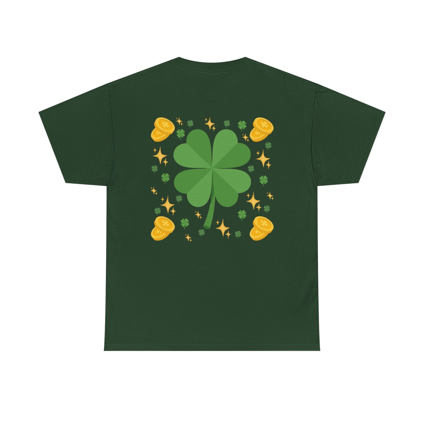 Happy St. Patrick's Day Clover Design Celebration Tee - Cotton Unisex Graphic Tee