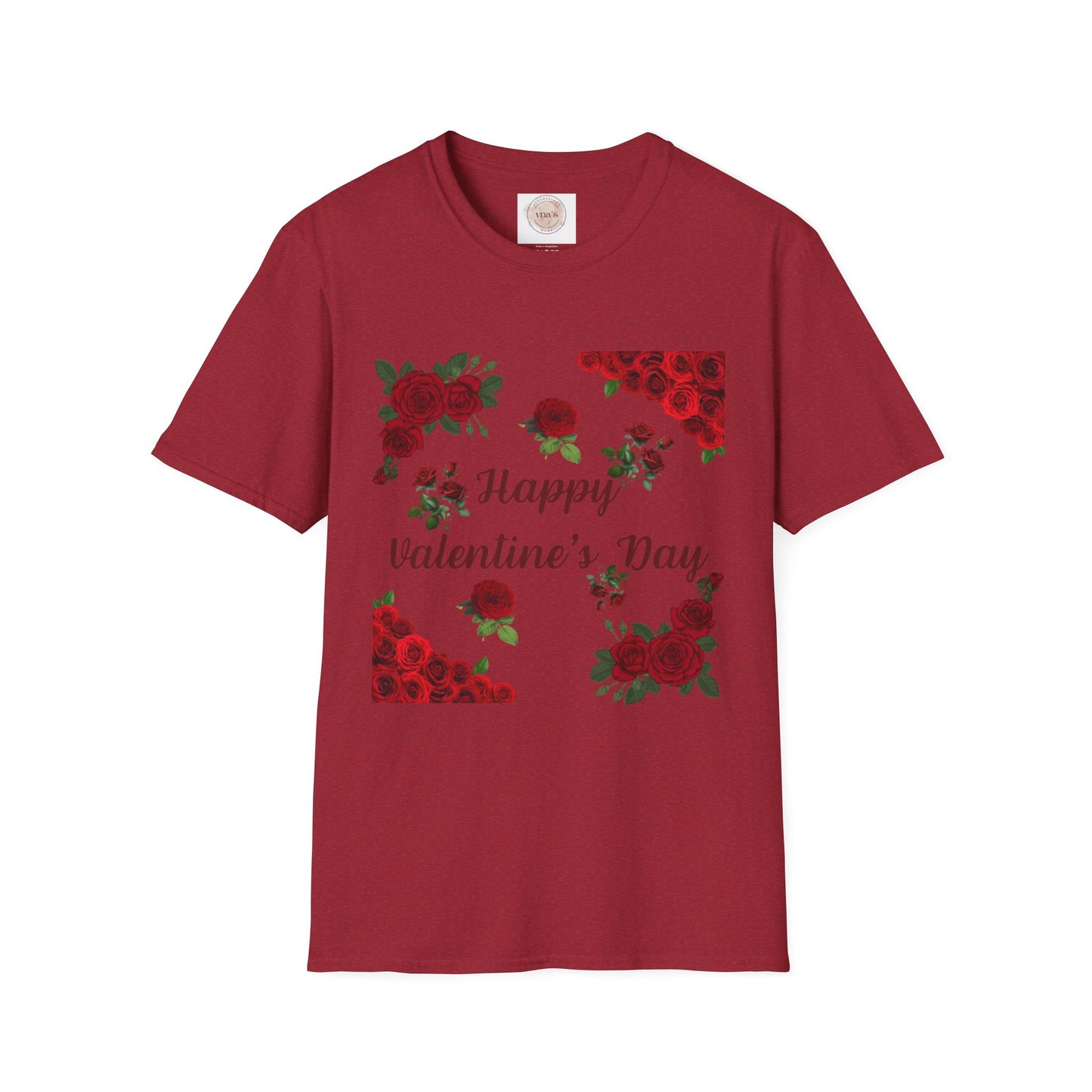 Valentine's Day Rose Design - Unisex Softstyle T-Shirt