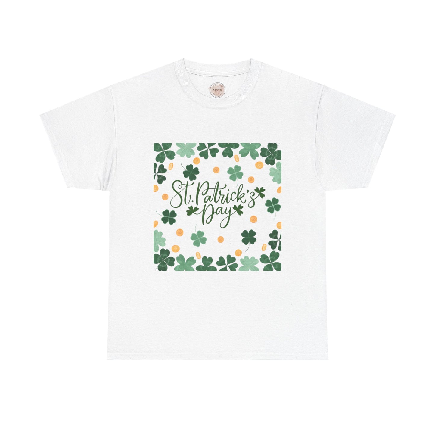 St. Patrick's Day Clover and Coin Celebration Tee - Cotton Unisex Graphic Tee