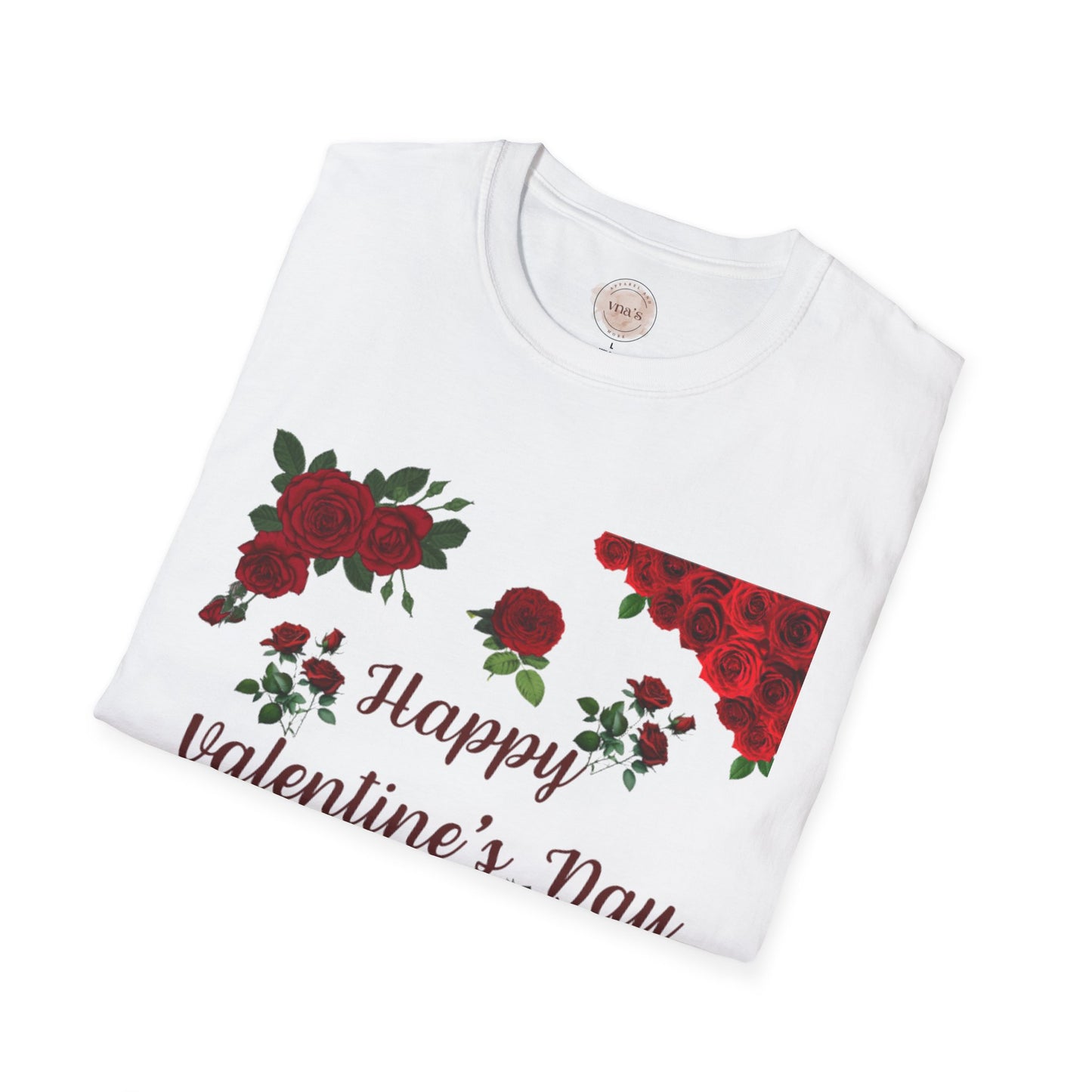 Valentine's Day Rose Design - Unisex Softstyle T-Shirt