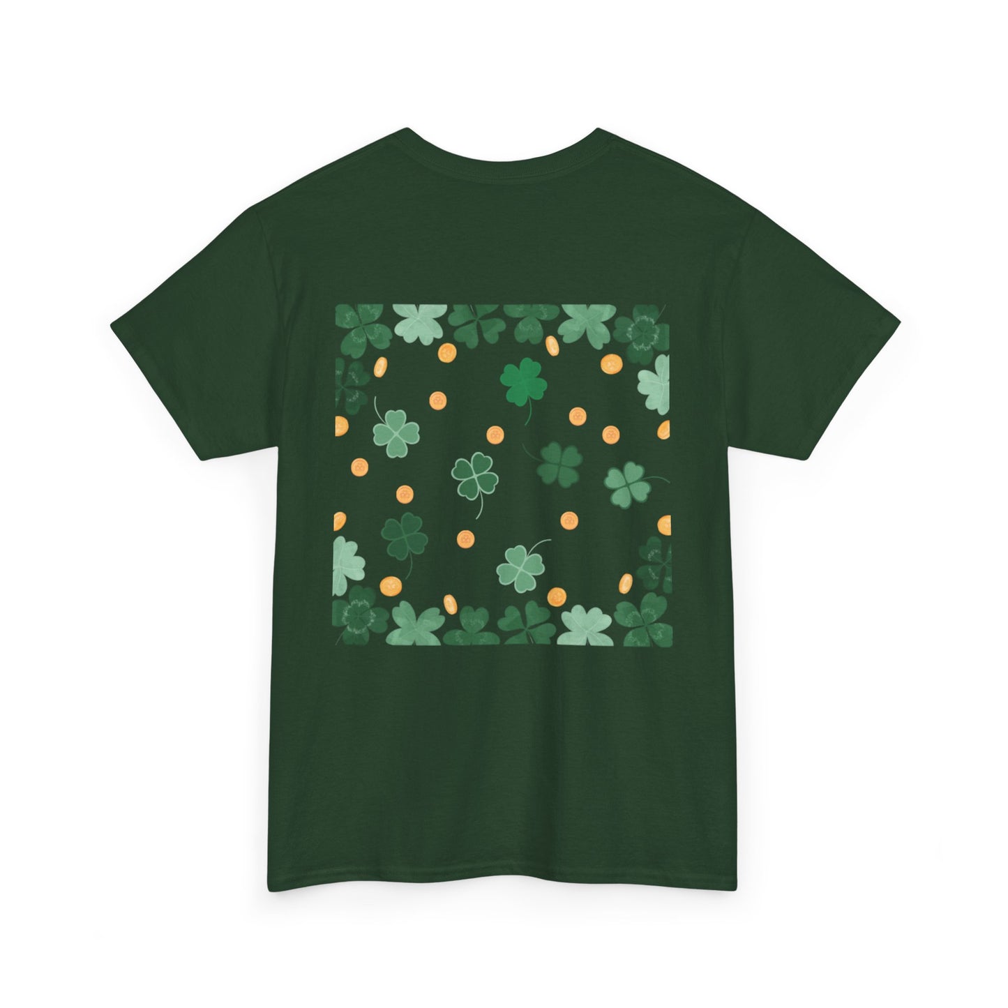 St. Patrick's Day Clover and Coin Celebration Tee - Cotton Unisex Graphic Tee