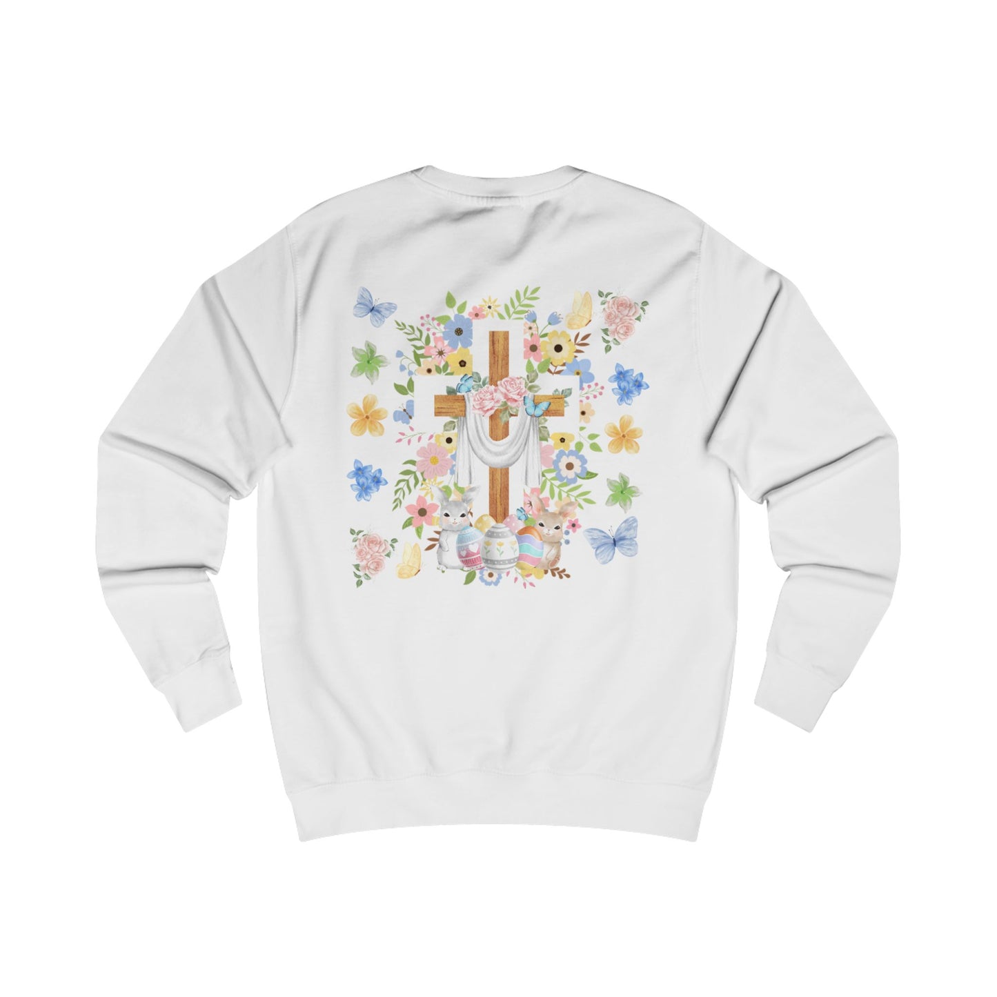 Just a Girl Who Loves God — Cross & Flower Sweatshirt