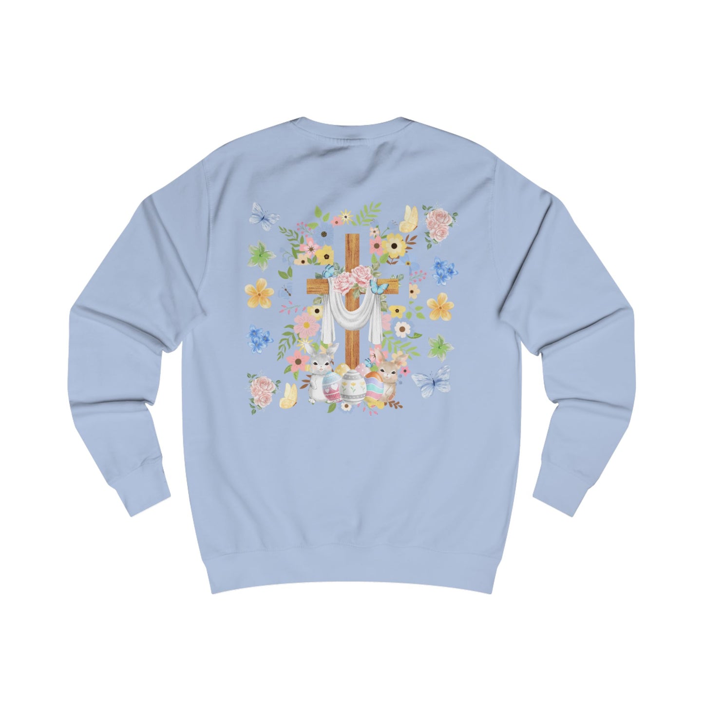 Just a Girl Who Loves God — Cross & Flower Sweatshirt
