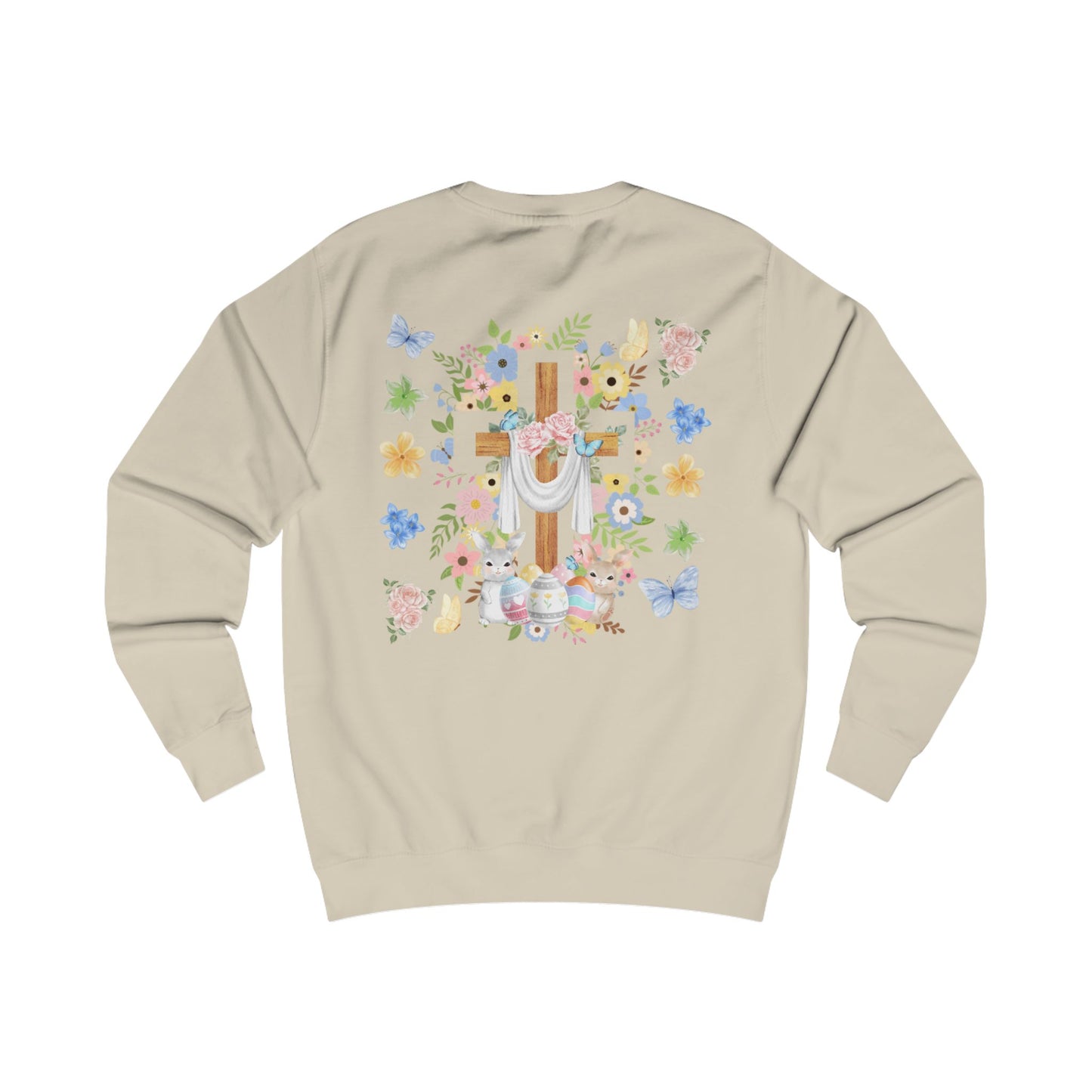 Just a Girl Who Loves God — Cross & Flower Sweatshirt