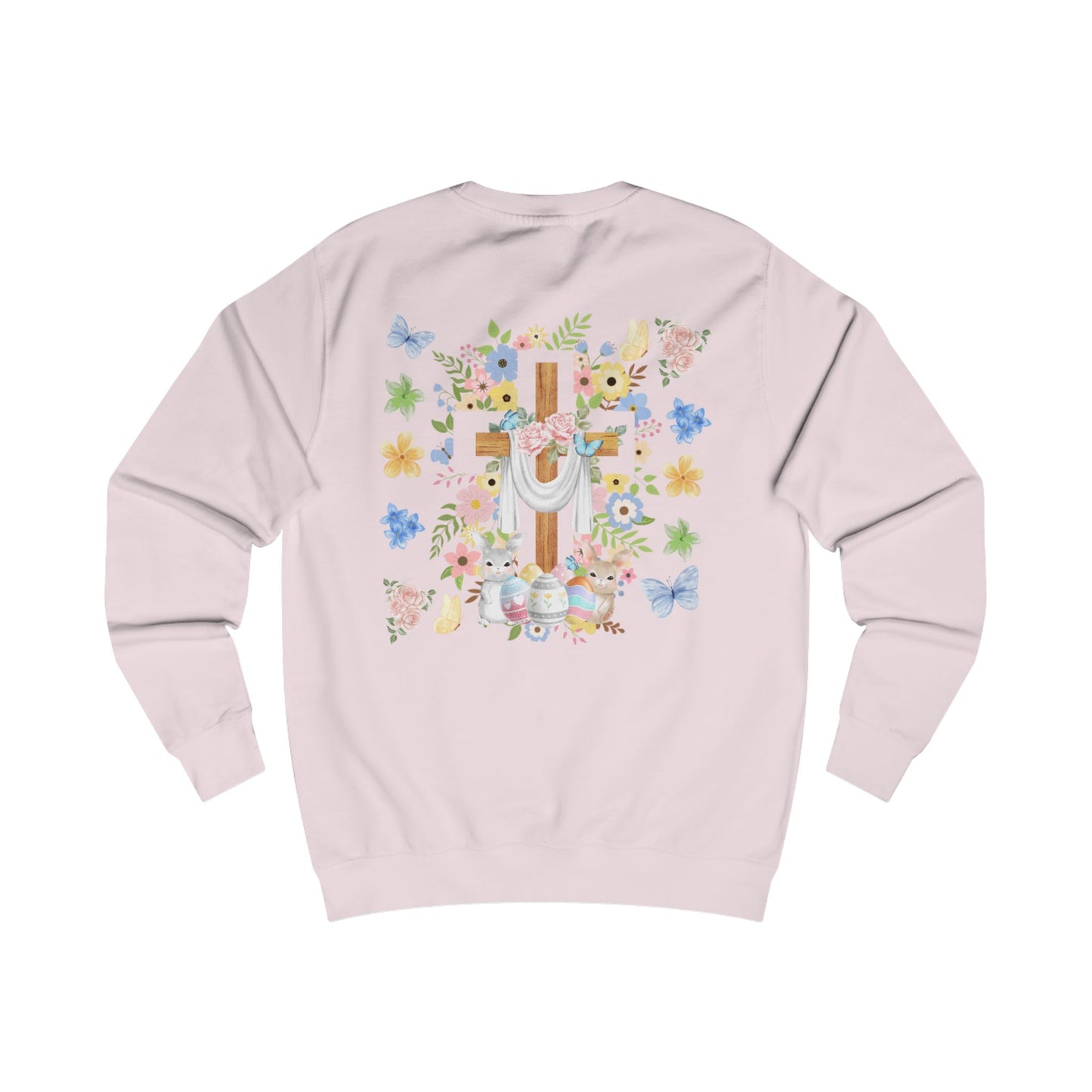 Just a Girl Who Loves God — Cross & Flower Sweatshirt
