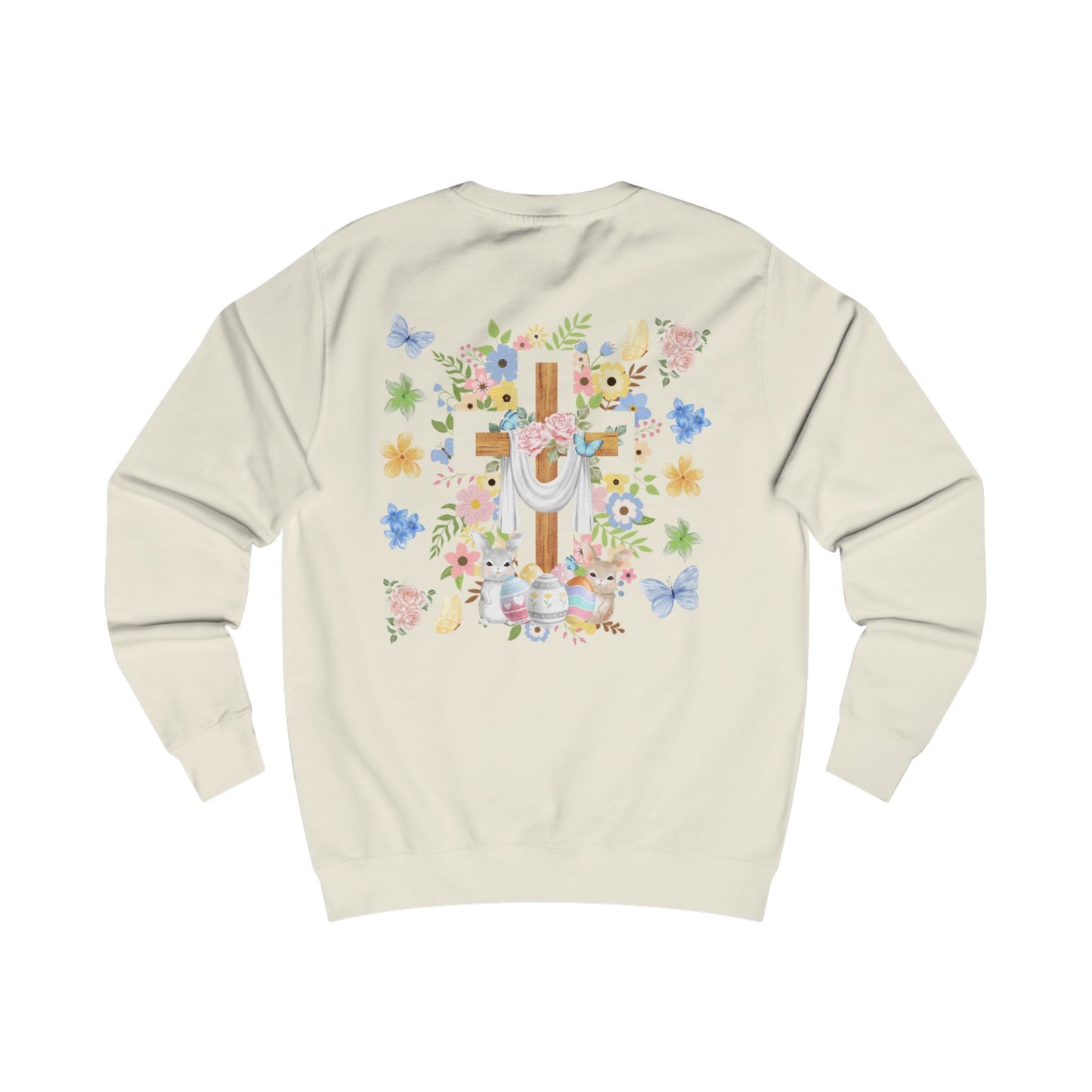 Just a Girl Who Loves God — Cross & Flower Sweatshirt